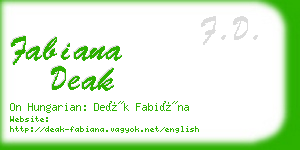 fabiana deak business card